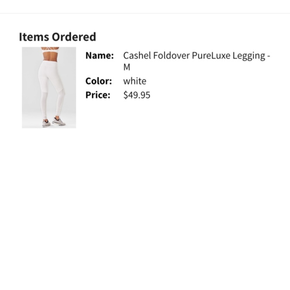 White Fabletics Cashel Pureluxe Leggings